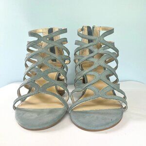 Seychelles mid blue "one kiss" sandals  size 8.5 NWT